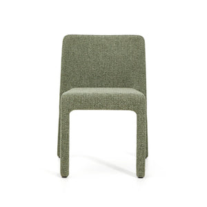 Kave Home Loria eetkamerstoel chenille Groen