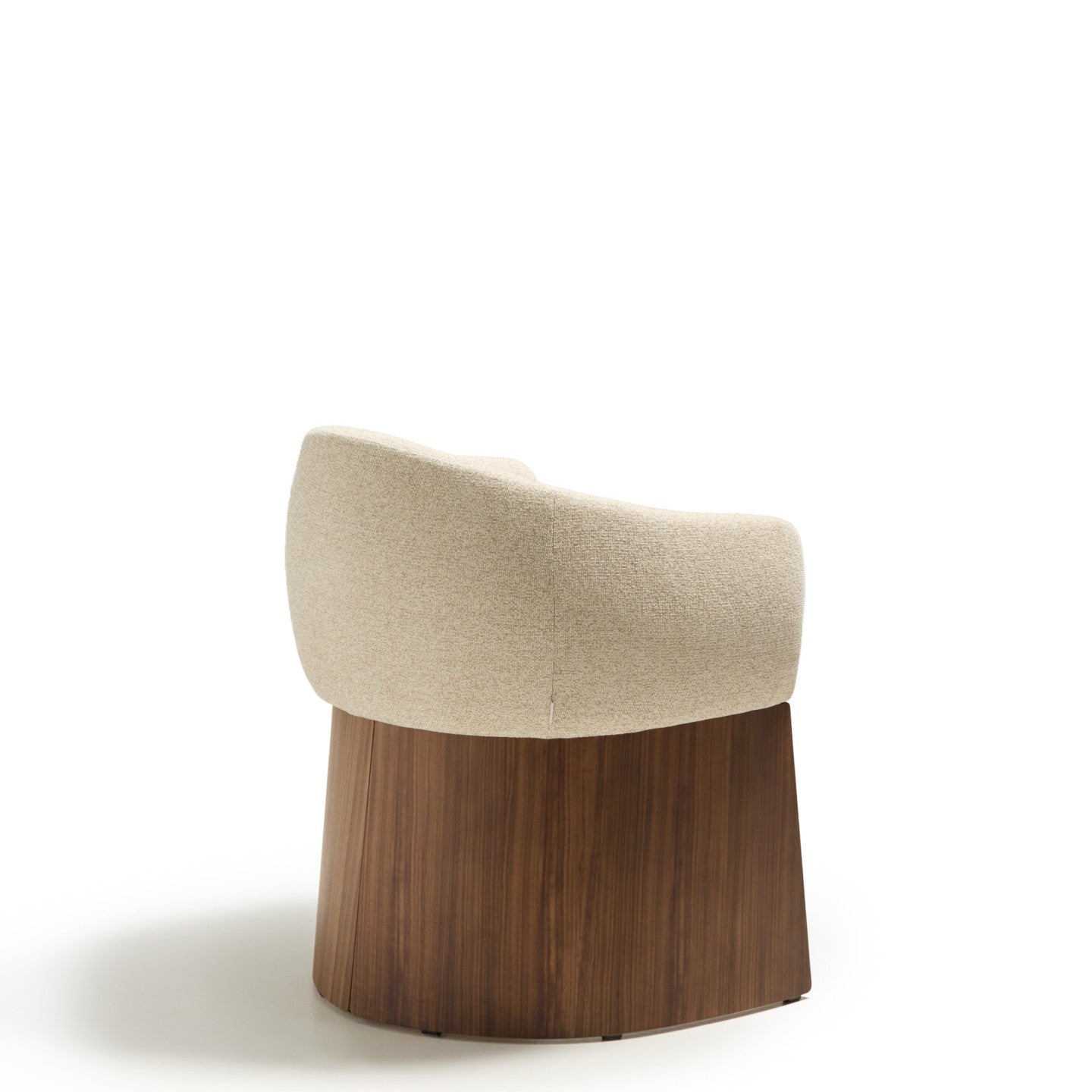 Kave Home Bosca eetkamerstoel chenille Beige walnoot