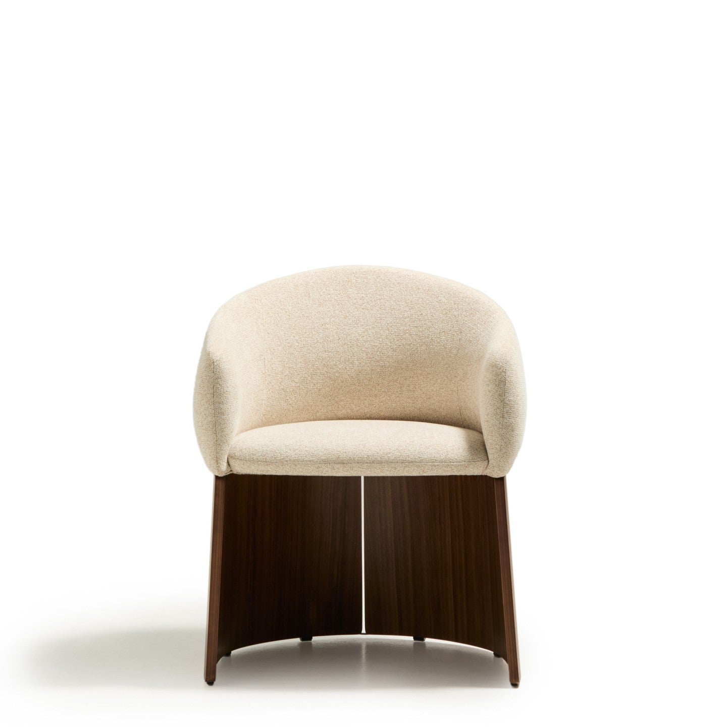 Kave Home Bosca eetkamerstoel chenille Beige walnoot