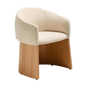 Kave Home Bosca eetkamerstoel chenille Beige eiken