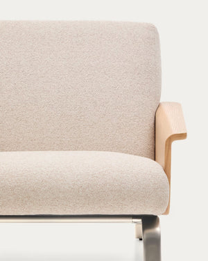 Kave Home Amsen fauteuil Beige multiplex eiken