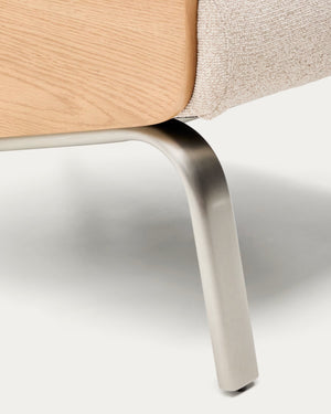 Kave Home Amsen fauteuil Beige multiplex eiken