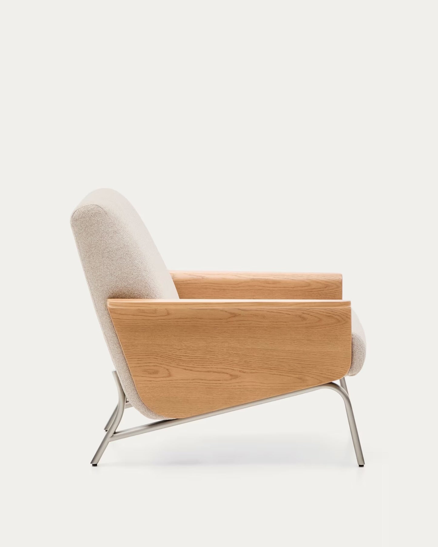 Kave Home Amsen fauteuil Beige multiplex eiken