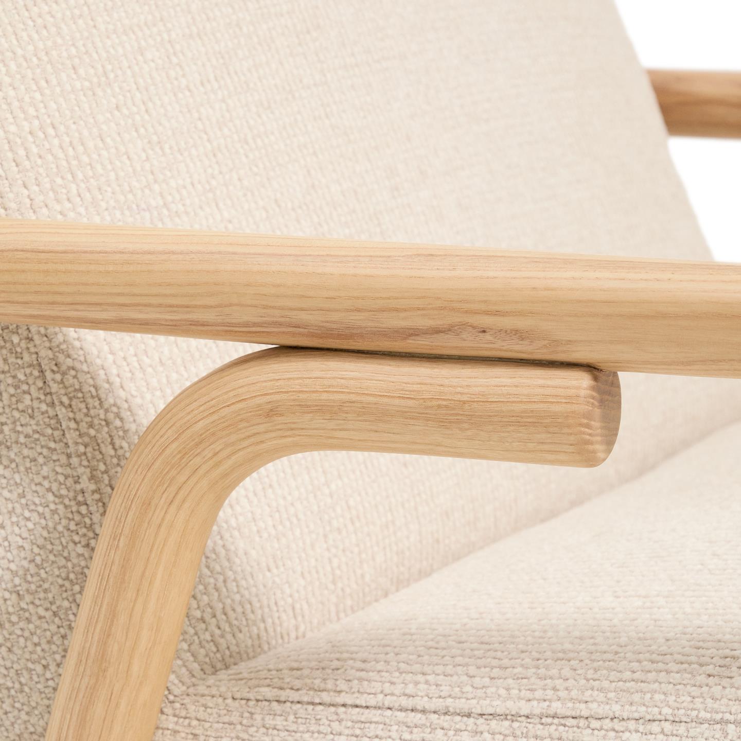 Kave Home Sylo fauteuil chenille Beige naturel