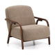 Kave Home Sylo fauteuil chenille Taupe walnoot