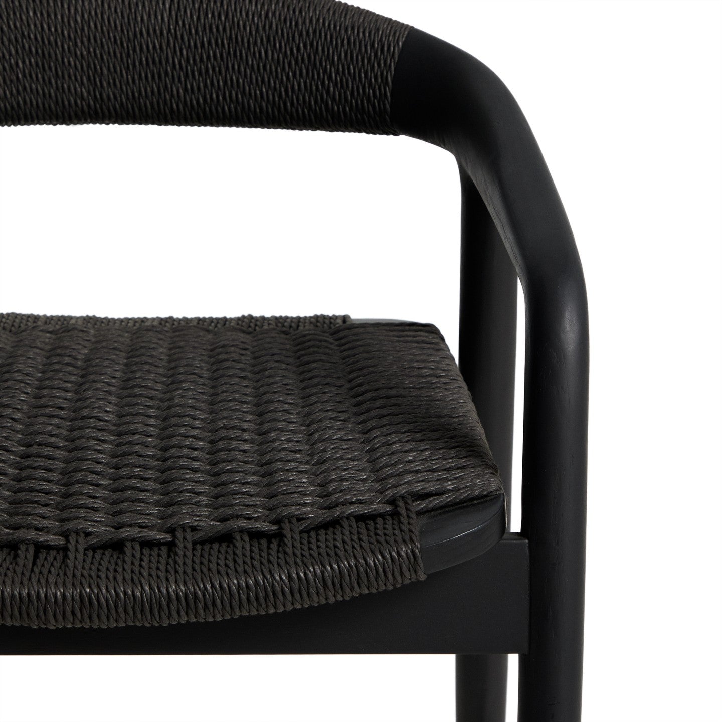 Kave Home Derile barkruk H65 cm eiken Zwart