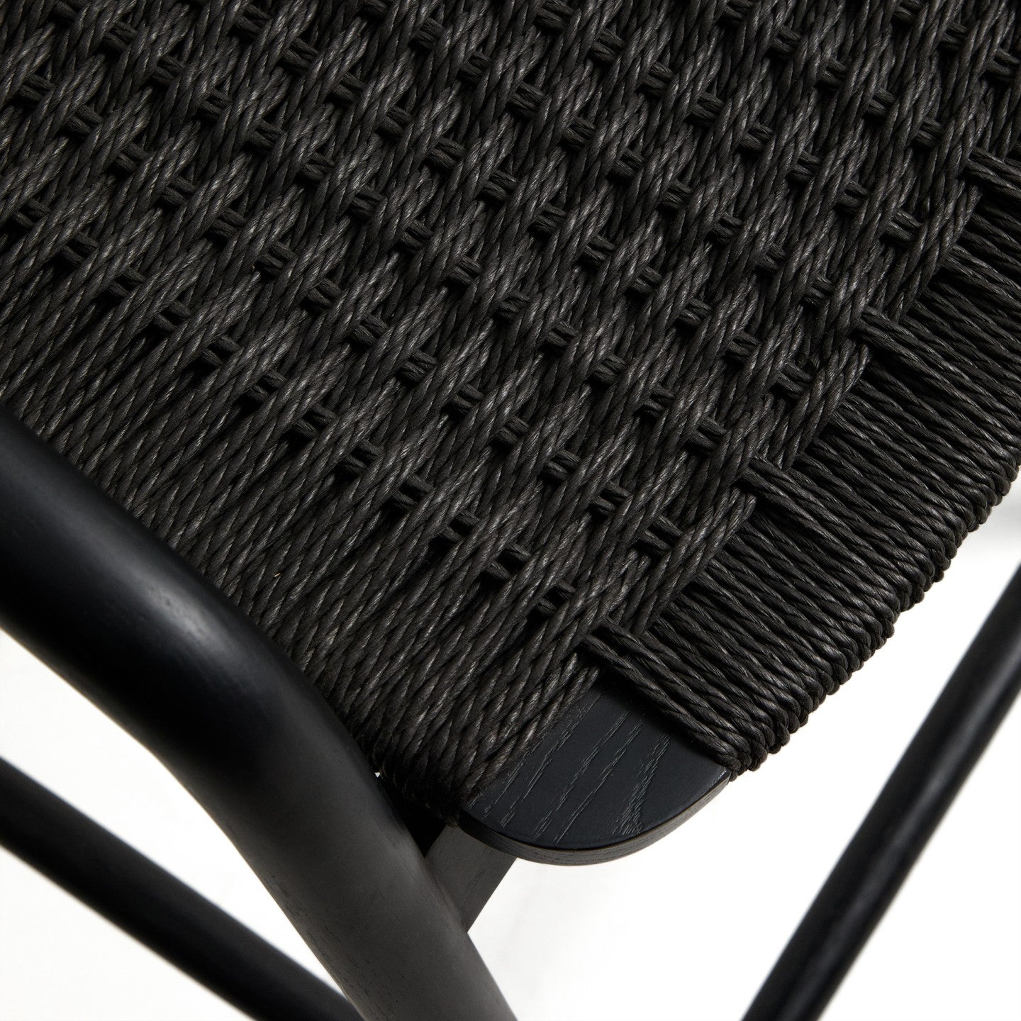 Kave Home Derile barkruk H65 cm eiken Zwart