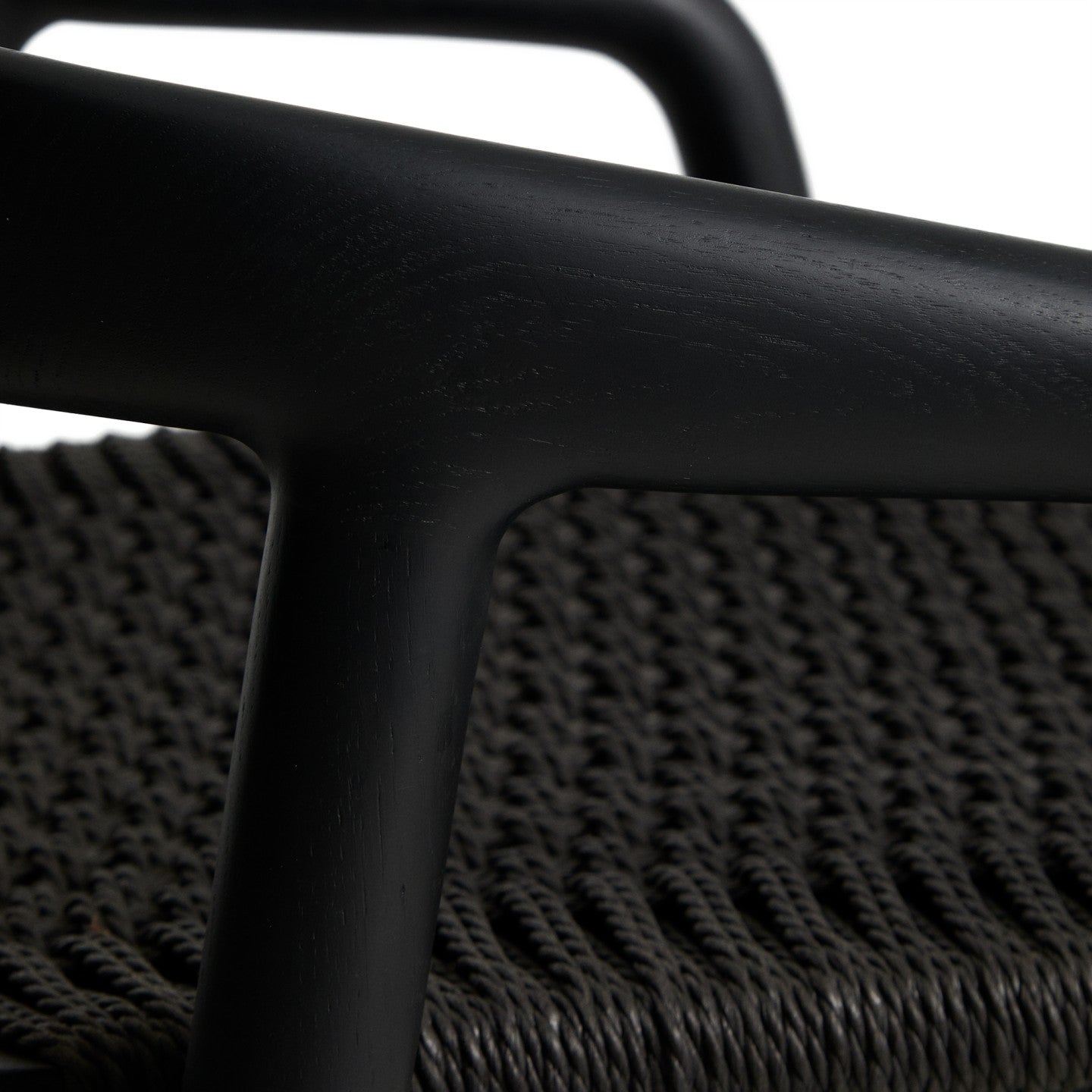 Kave Home Derile barkruk H65 cm eiken Zwart
