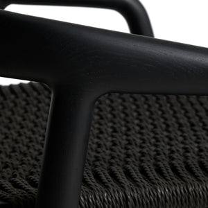 Kave Home Derile barkruk H65 cm eiken Zwart