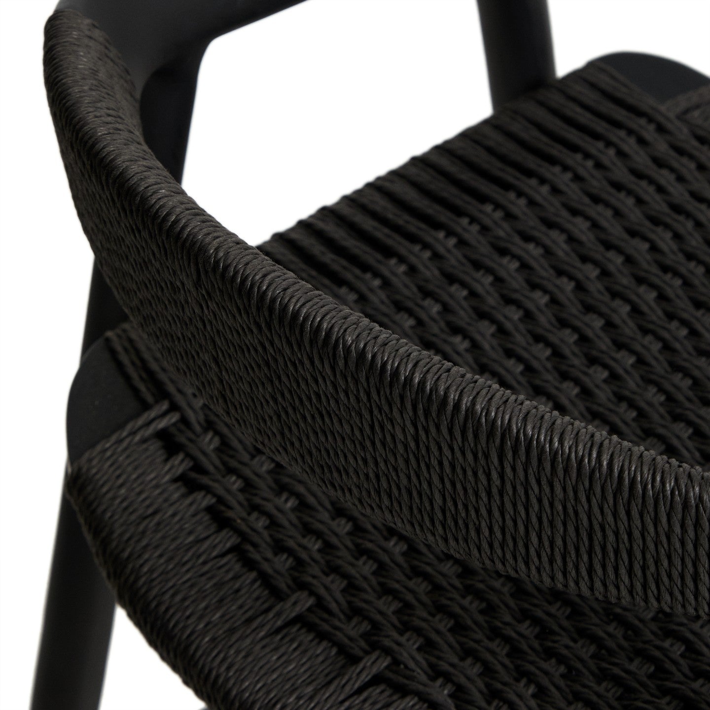 Kave Home Derile barkruk H65 cm eiken Zwart