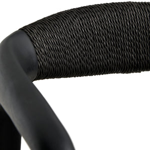 Kave Home Derile barkruk H65 cm eiken Zwart