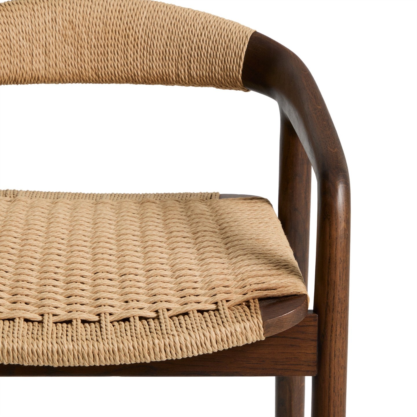 Kave Home Derile barkruk H65 cm eiken Donker