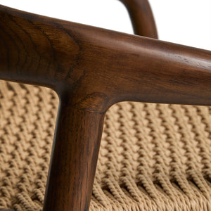 Kave Home Derile barkruk H65 cm eiken Donker