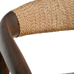 Kave Home Derile barkruk H65 cm eiken Donker