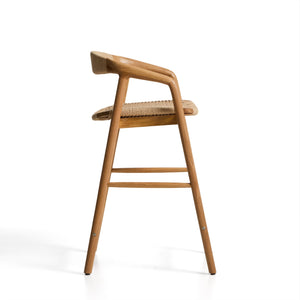 Kave Home Derile barkruk H65 cm eiken Naturel