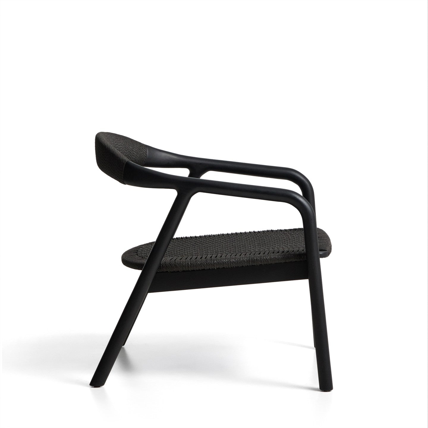 Kave Home Derile fauteuil eiken Zwart