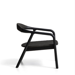 Kave Home Derile fauteuil eiken Zwart