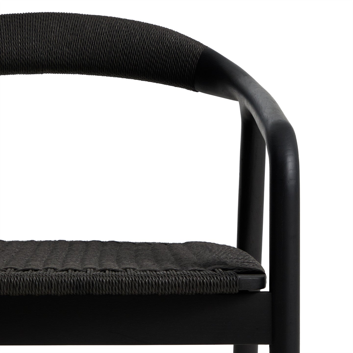 Kave Home Derile fauteuil eiken Zwart
