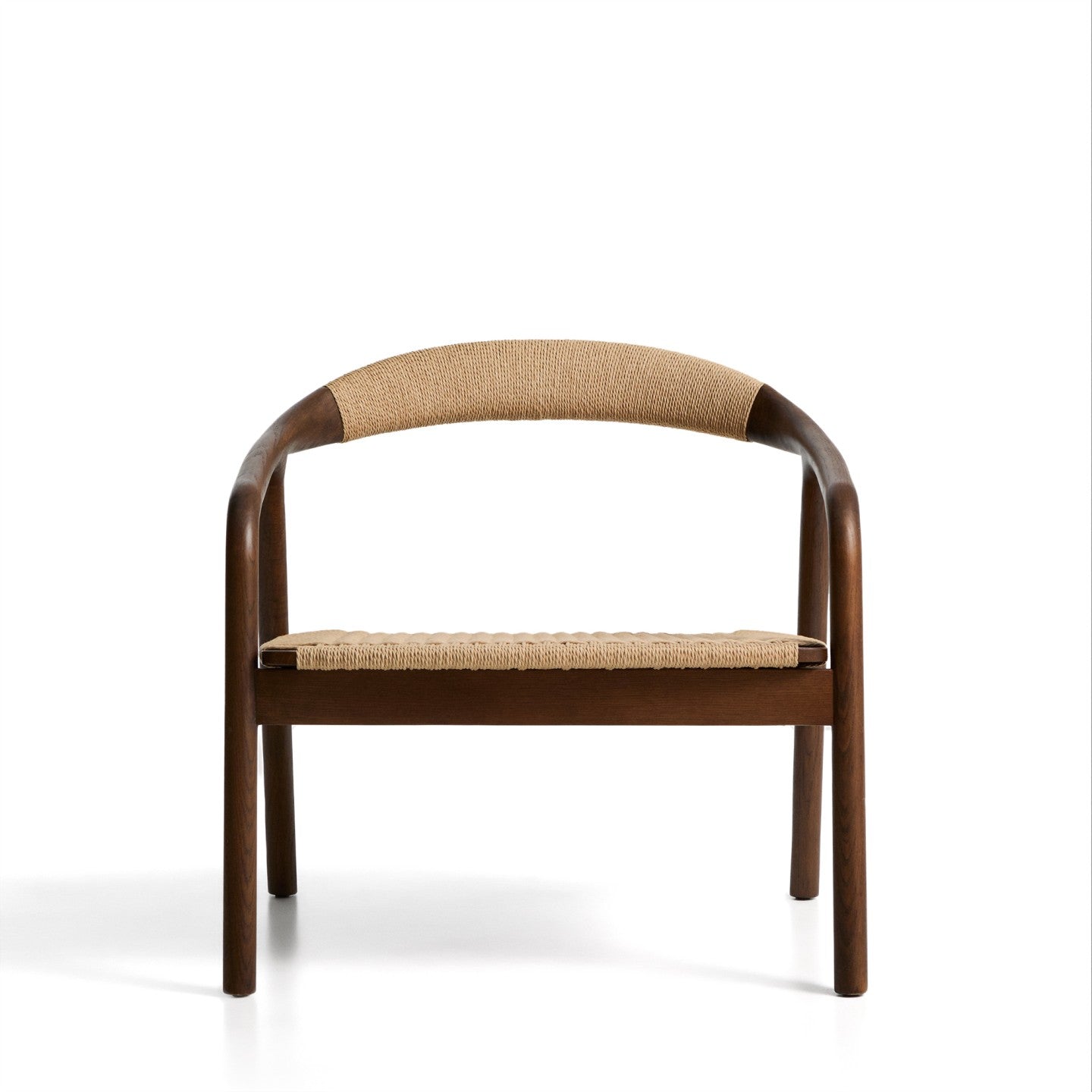 Kave Home Derile fauteuil eiken Donker