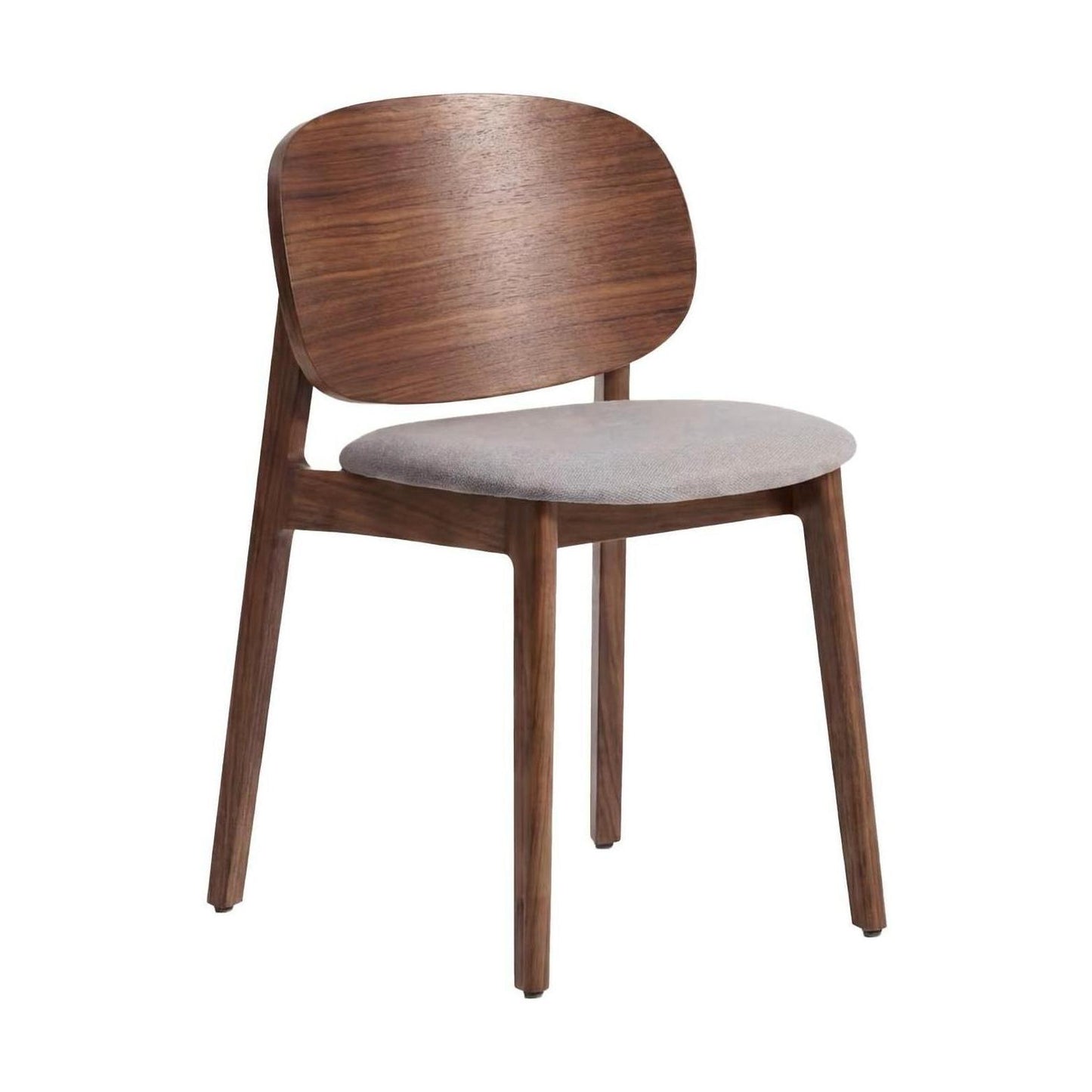 Kave Home Ludara eetkamerstoel chenille Grijs/Bruin