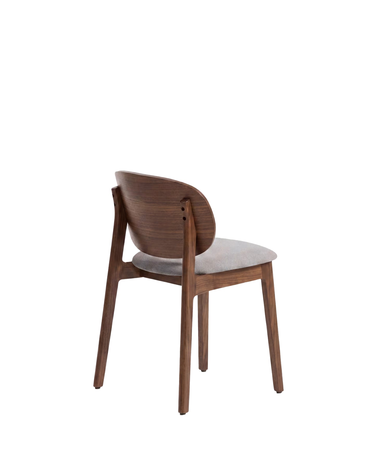 Kave Home Ludara eetkamerstoel chenille Grijs/Bruin