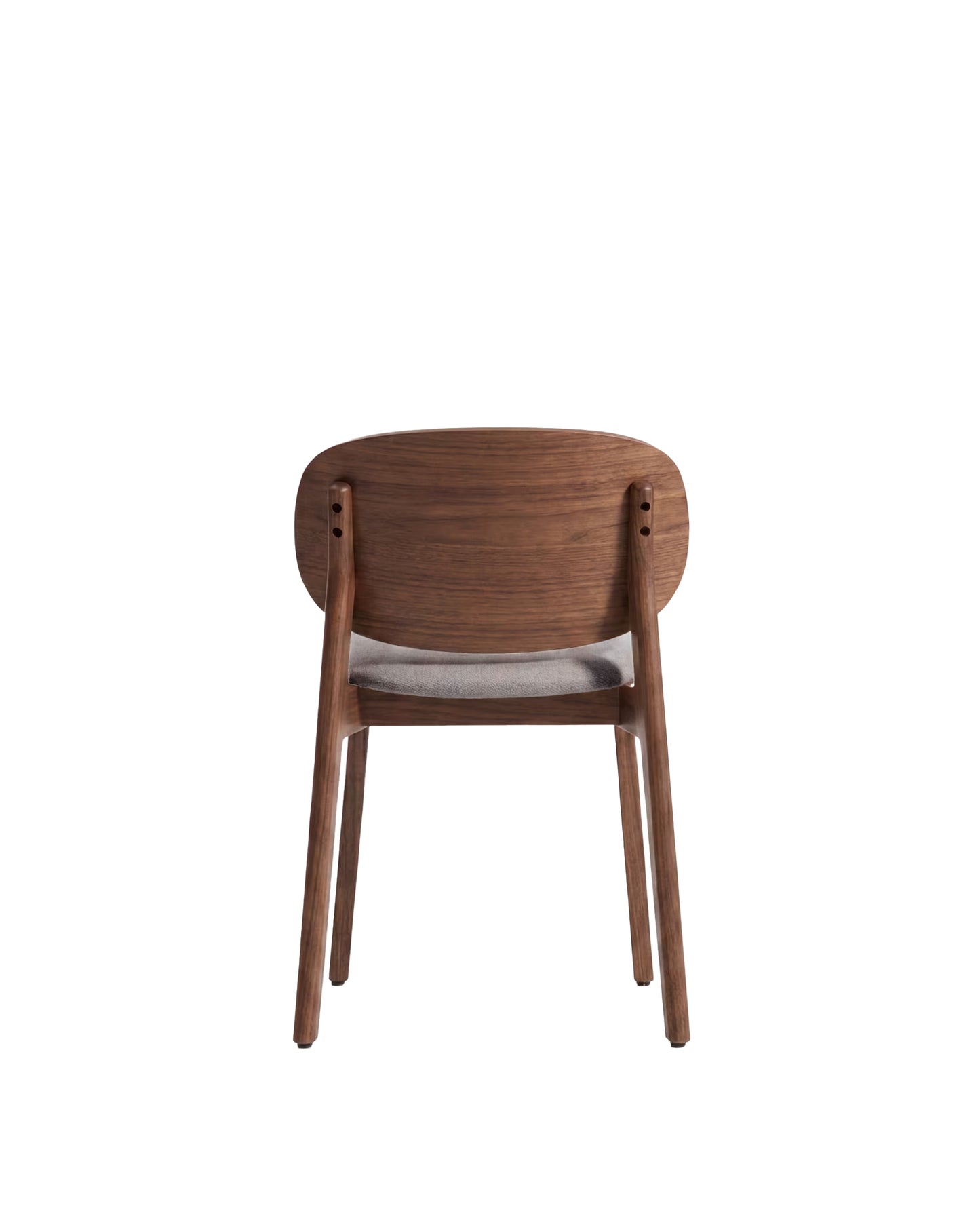 Kave Home Ludara eetkamerstoel chenille Grijs/Bruin