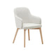 Kave Home Nelida eetkamerstoel chenille Beige poot naturel