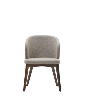 Kave Home Darice eetkamerstoel chenille Bruin walnoot