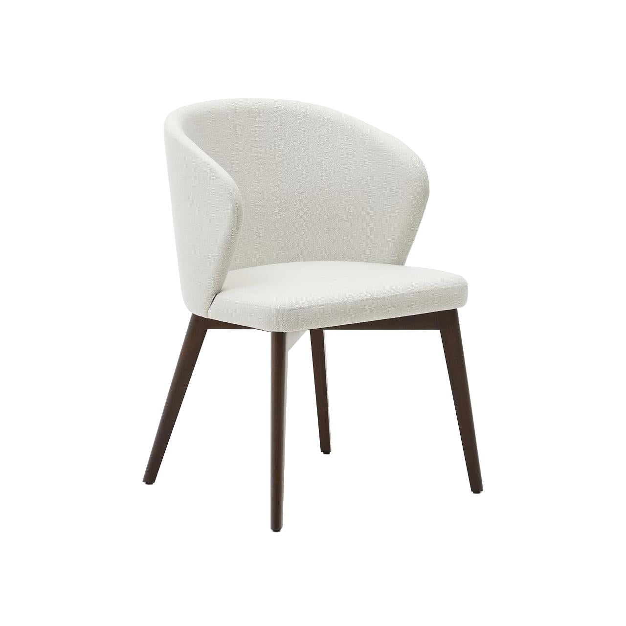 Kave Home Darice eetkamerstoel chenille Beige walnoot