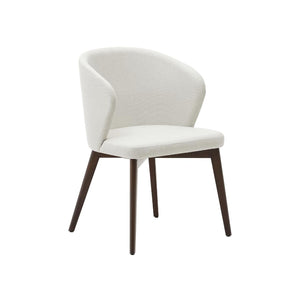 Kave Home Darice eetkamerstoel chenille Beige walnoot