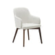 Kave Home Nelida eetkamerstoel chenille Beige poot walnoot