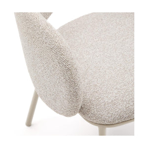 Kave Home Maina eetkamerstoel dik beige chenille