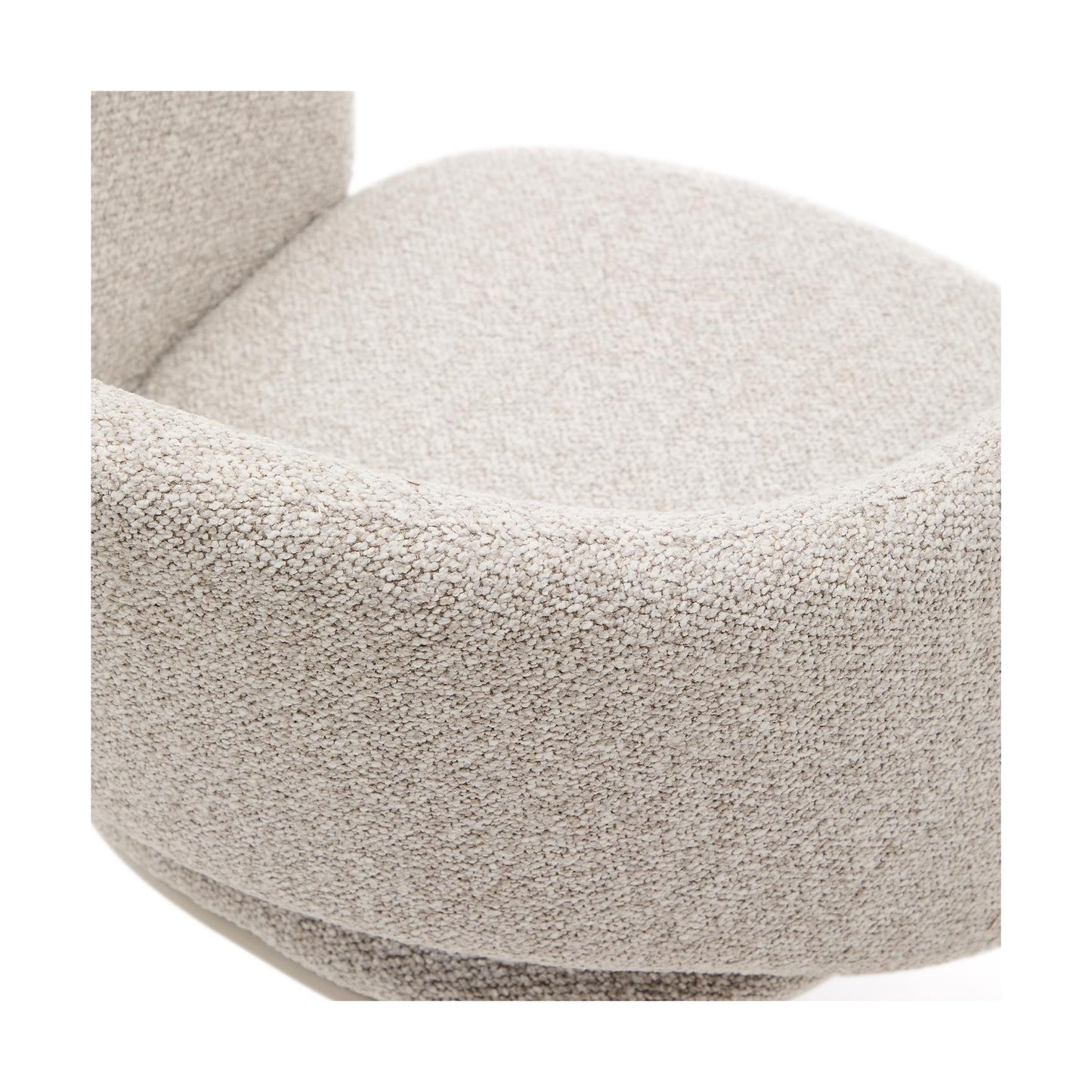 Kave Home Maina eetkamerstoel dik beige chenille