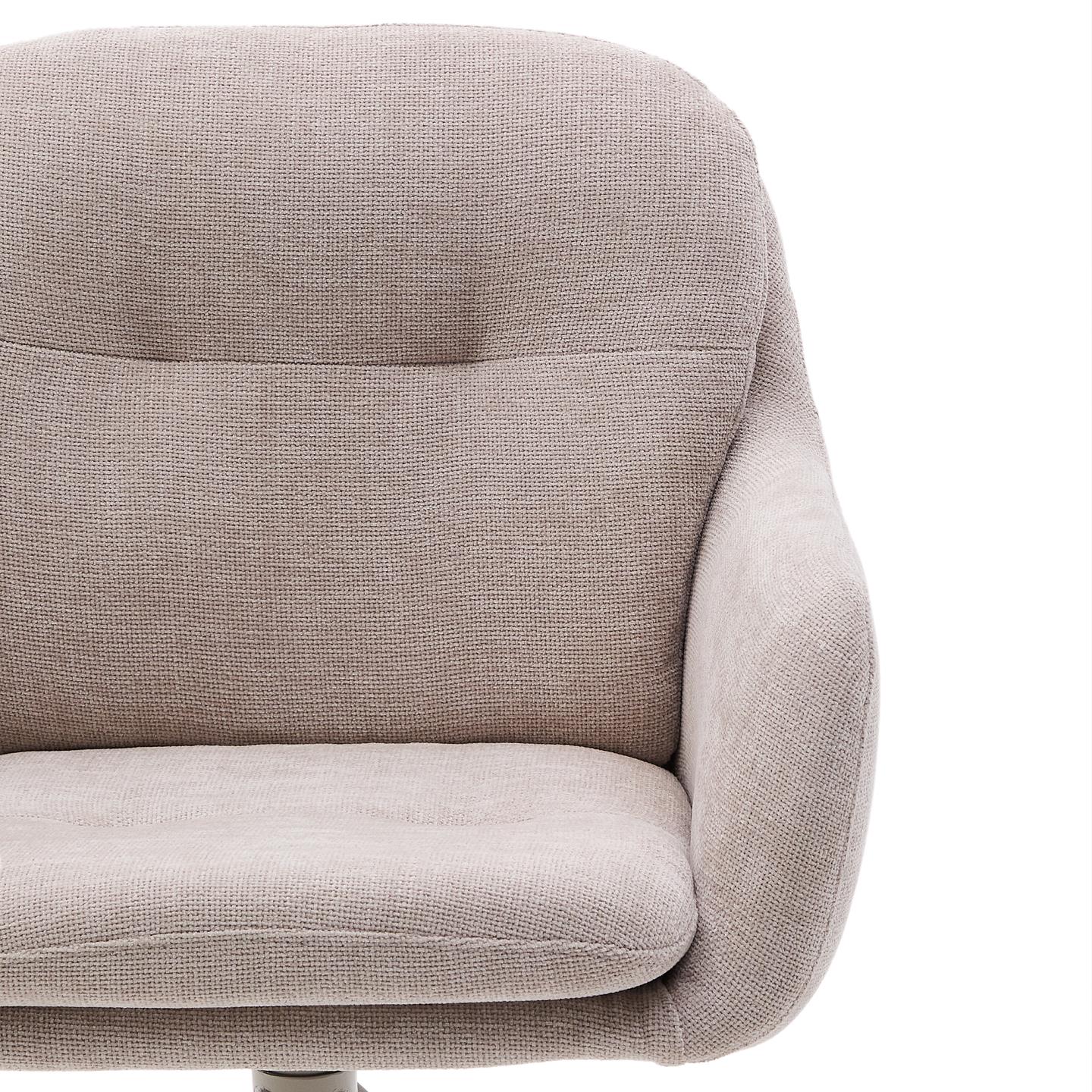 Kave Home Lexa eetkamerstoel draaibaar chenille Beige