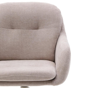 Kave Home Lexa eetkamerstoel draaibaar chenille Beige