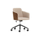Kave Home Madai bureaustoel chenille Beige walnoot