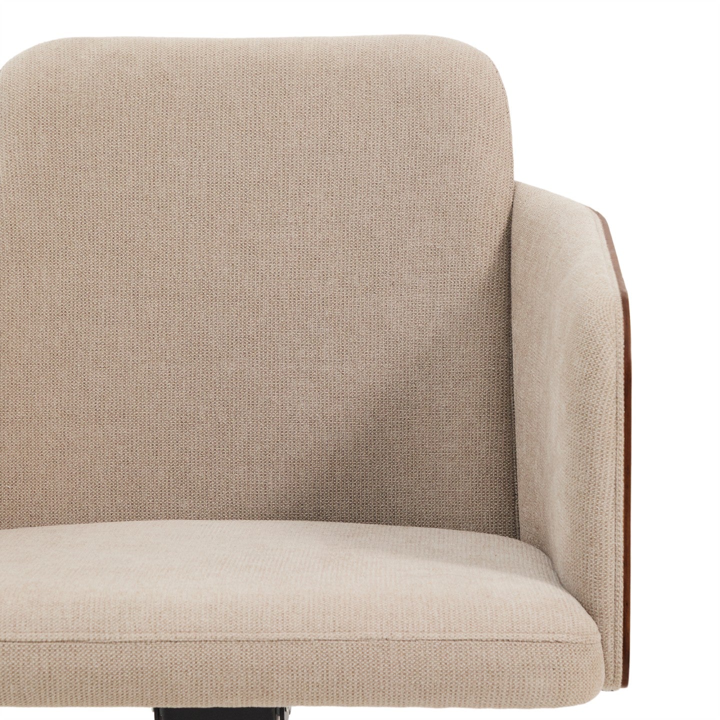Kave Home Madai bureaustoel chenille Beige walnoot