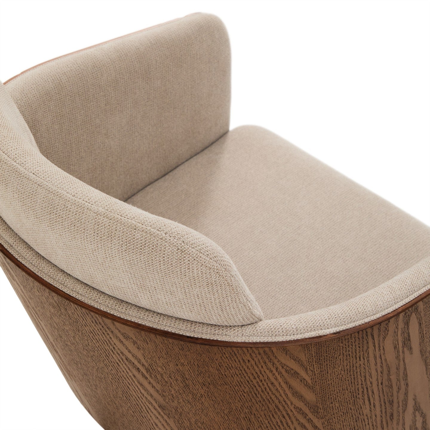 Kave Home Madai bureaustoel chenille Beige walnoot
