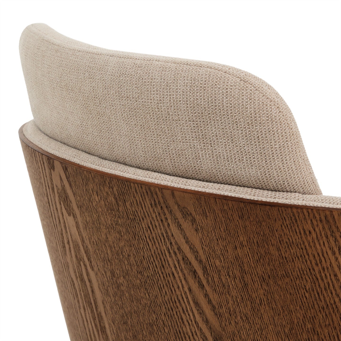 Kave Home Madai bureaustoel chenille Beige walnoot