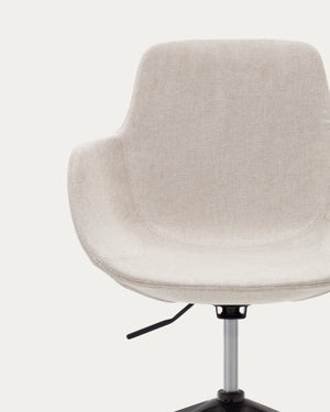 Kave Home Tissiana bureaustoel draaibaar Beige