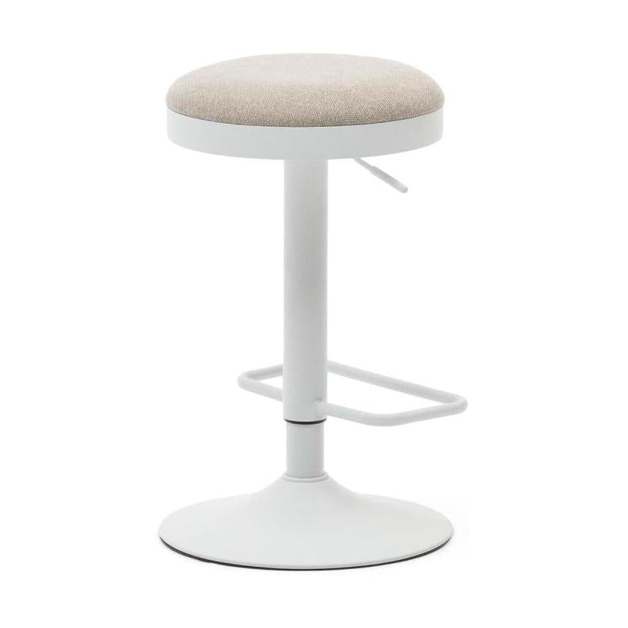 Kave Home Zaib verstelbare barkruk chenille Beige