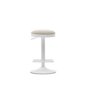 Kave Home Zaib verstelbare barkruk chenille Beige