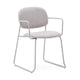Kave Home Meli eetkamerstoel met arm chenille Beige