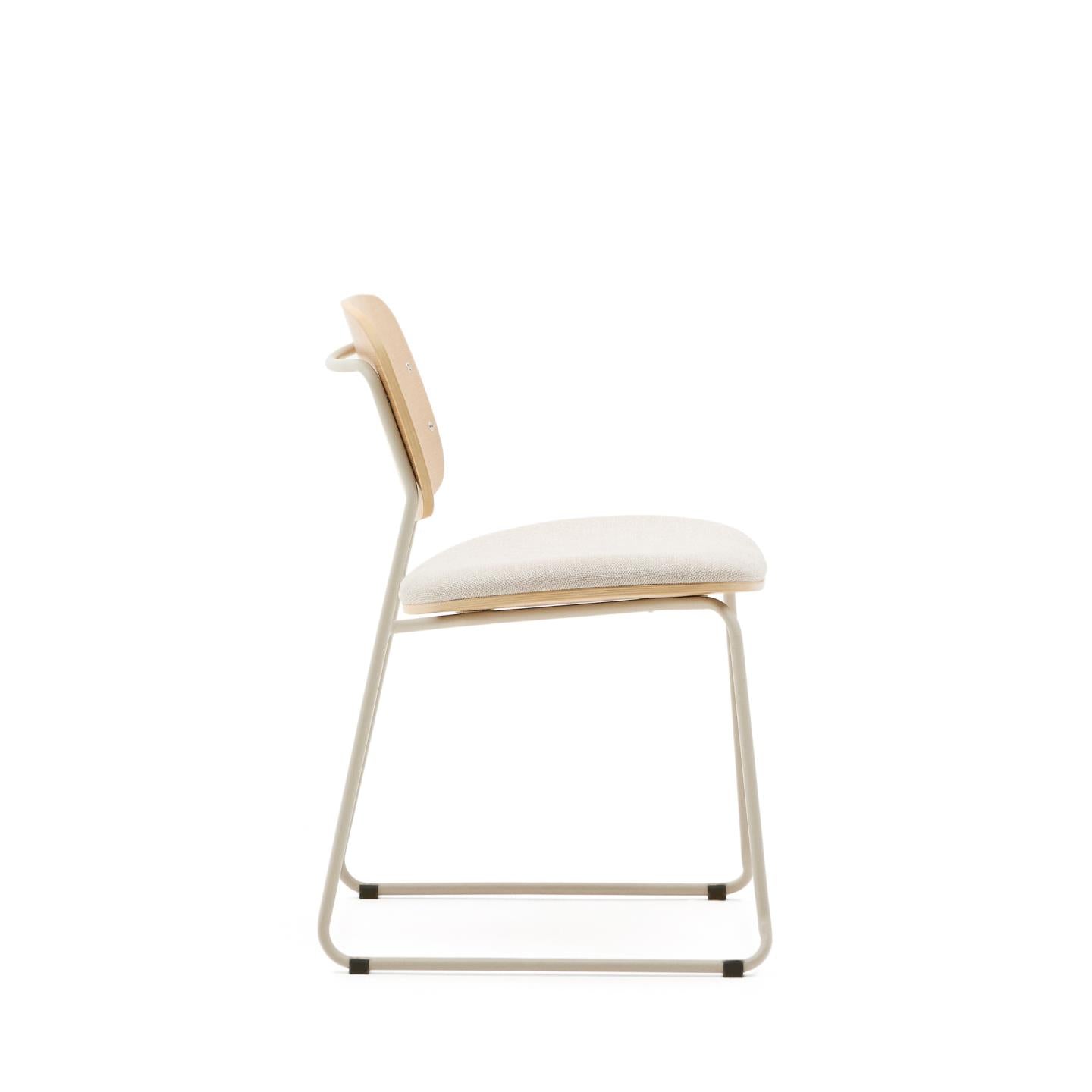 Kave Home Meli eetkamerstoel multiplex chenille Beige