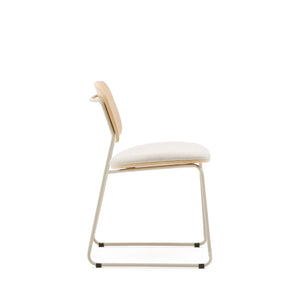 Kave Home Meli eetkamerstoel multiplex chenille Beige