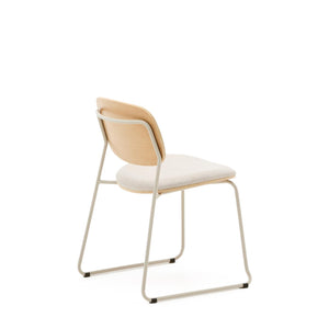 Kave Home Meli eetkamerstoel multiplex chenille Beige