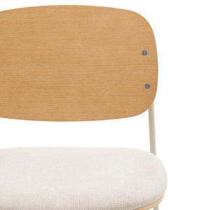 Kave Home Meli eetkamerstoel multiplex chenille Beige