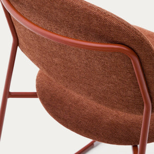 Kave Home Meli eetkamerstoel chenille Terracotta