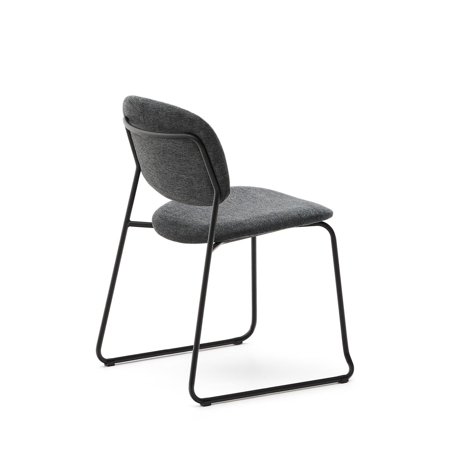 Kave Home Meli eetkamerstoel chenille Grijs