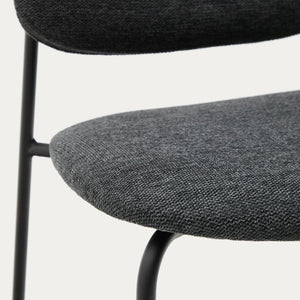 Kave Home Meli eetkamerstoel chenille Grijs